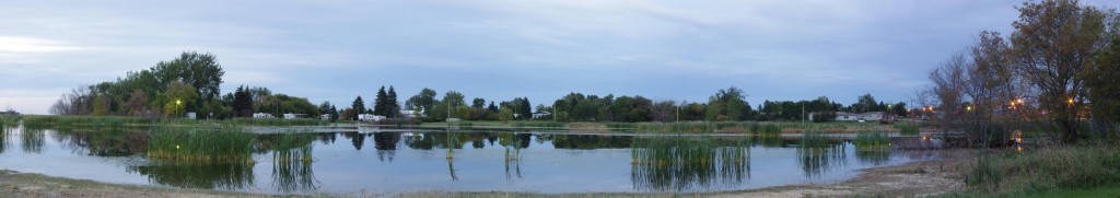 Panorama of Minnewaukan at Dusk Free Water Anyone?